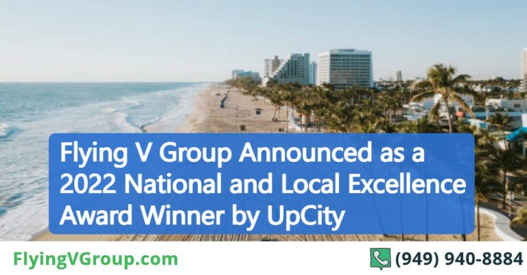 Flying V Group Announced as a 2022 National and Local Excellence Award Winner by UpCity