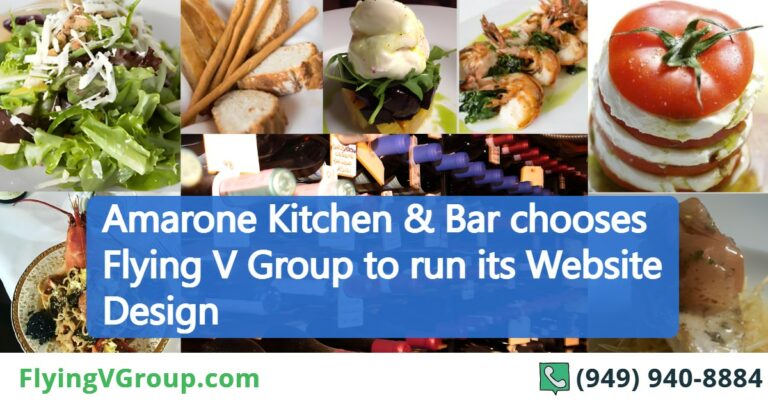 Amarone Kitchen & Bar chooses Flying V Group to run its Website Design