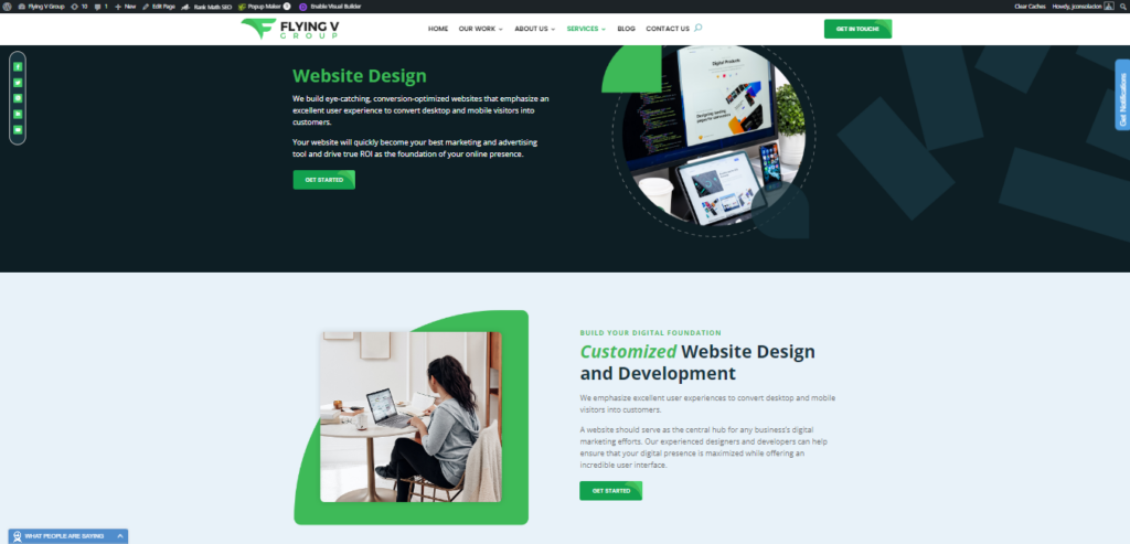FlyingVGroup-website-design