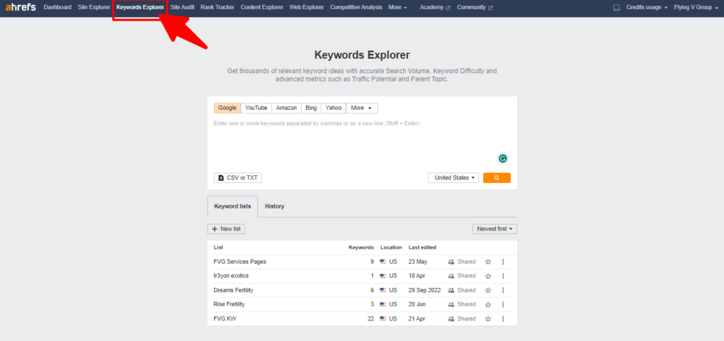 Keywords Explorer