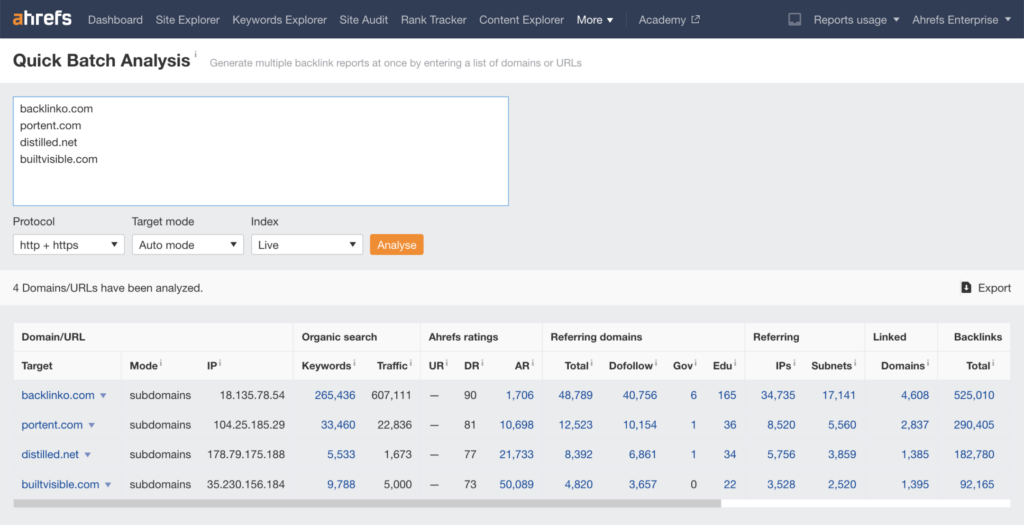 batch-analysis-Ahrefs