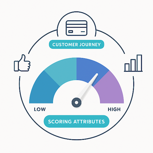 Graphics showing lead generation concept illustration