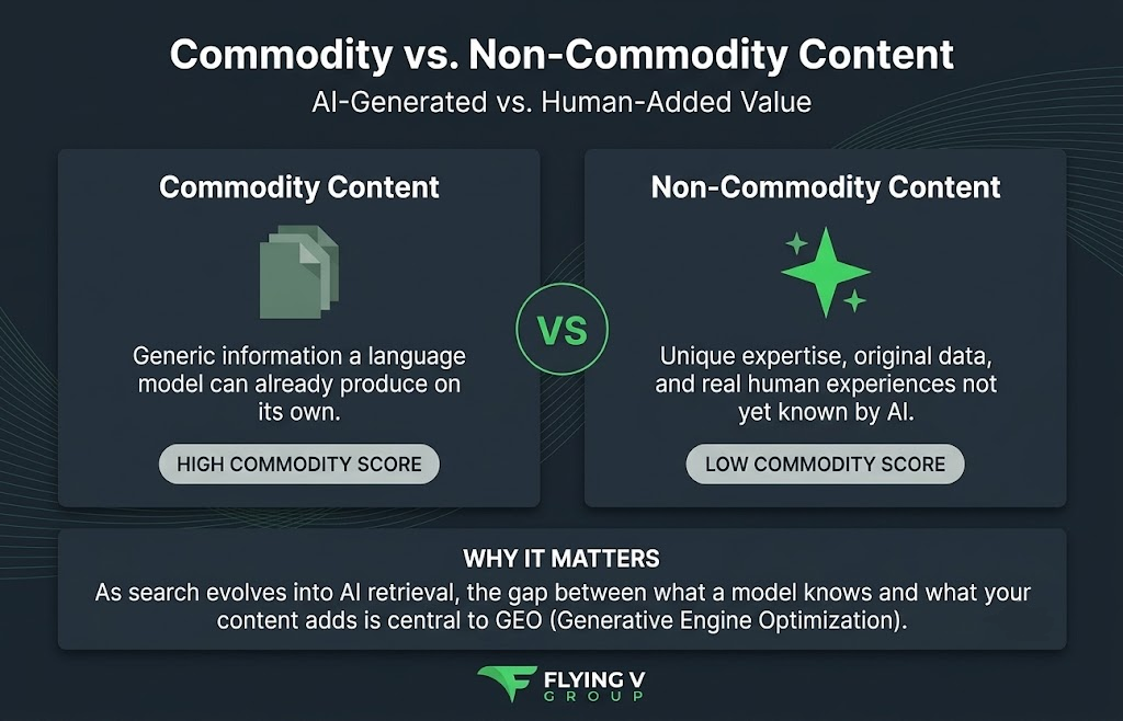 Why Top AI Pages Have Less Commodity Content