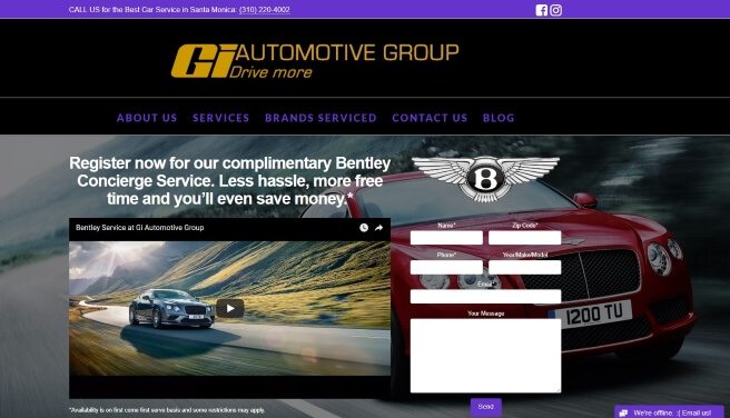 Gi Automotive Group Website Design