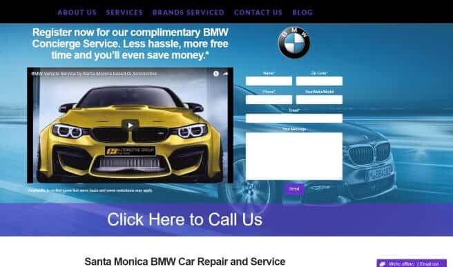 Gi Automotive Group Landing Page