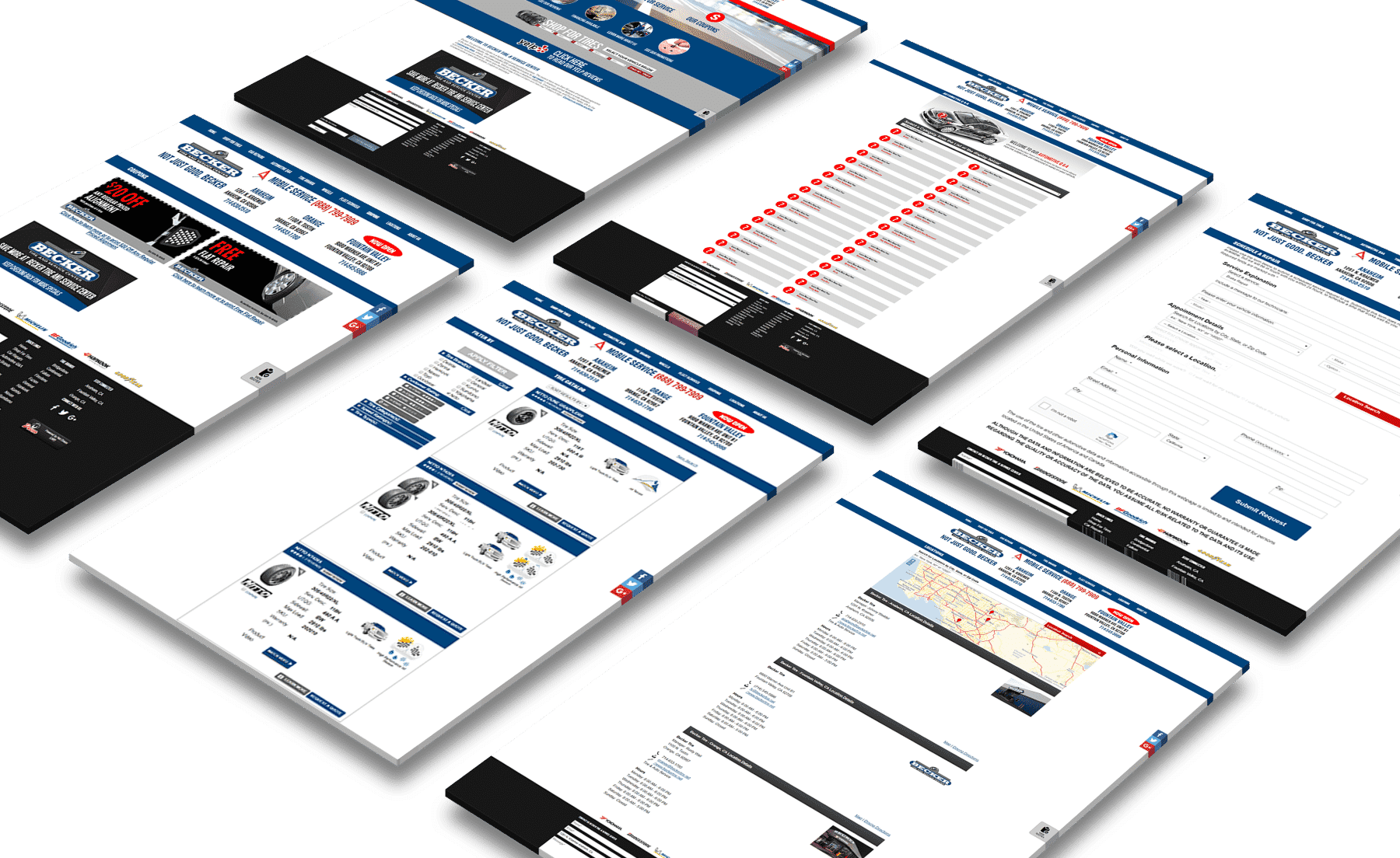 Becker Tire Website Design