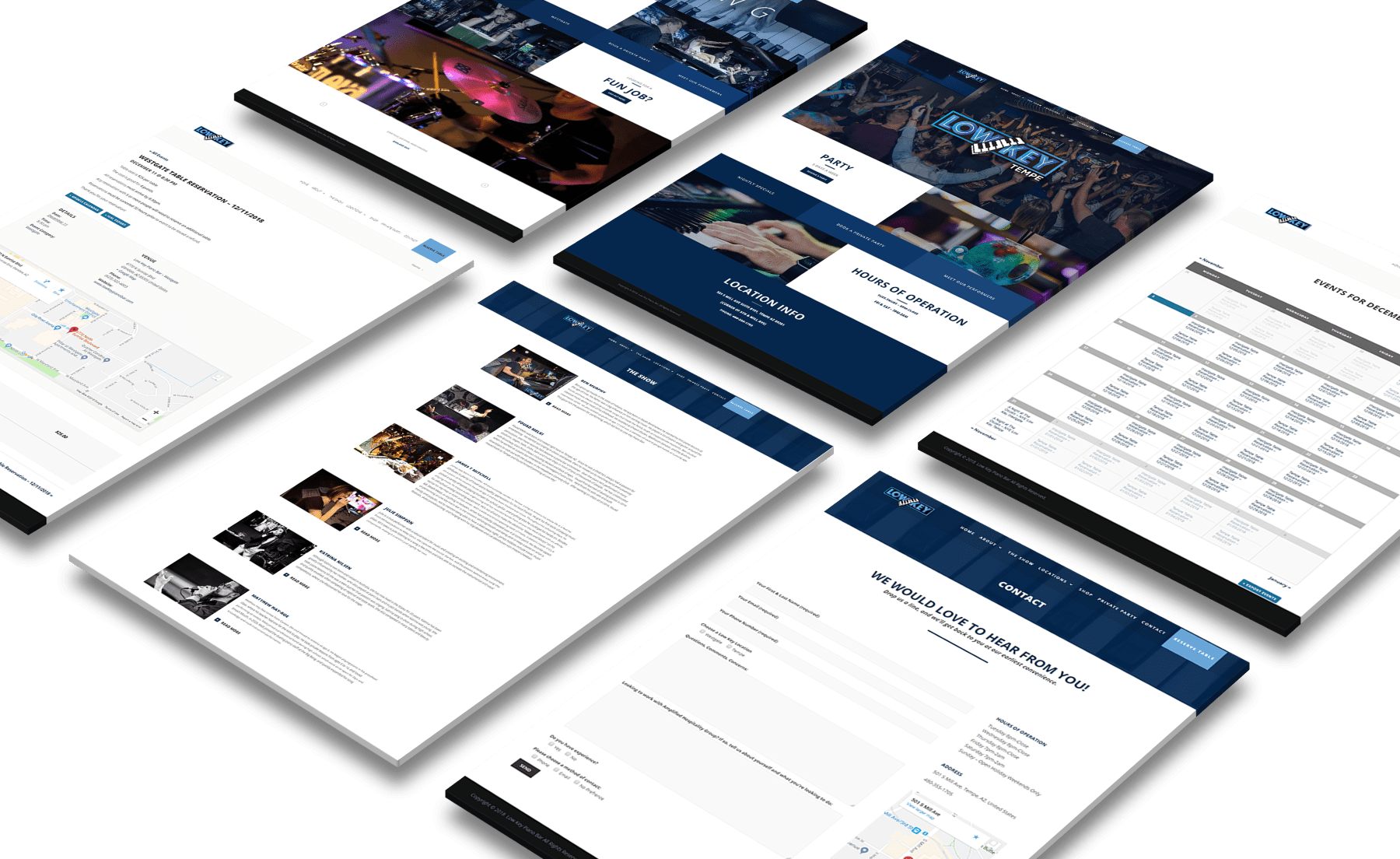 Low Key Piano Bar Website Design
