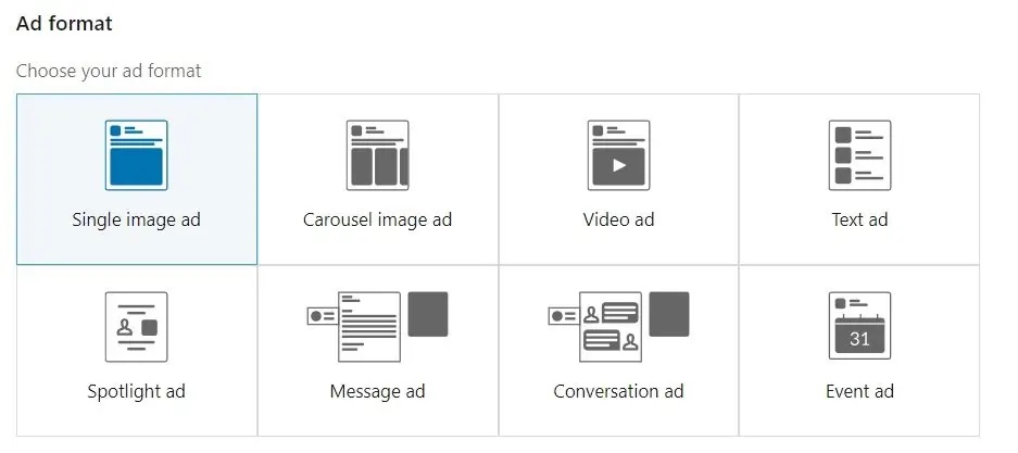 Types-of-LinkedIn-Ad-formats