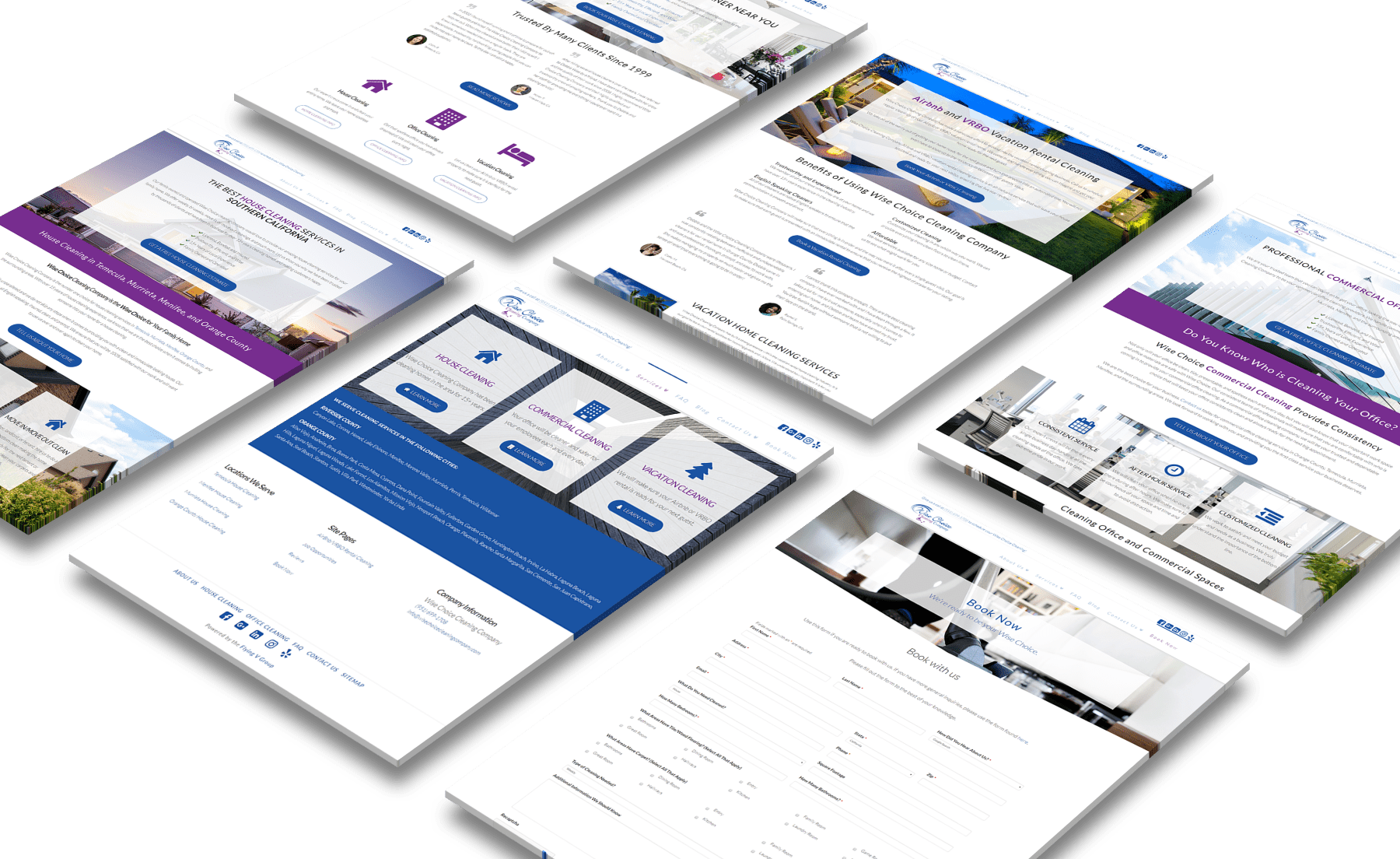 Wise Choice Cleaning Company Website Design