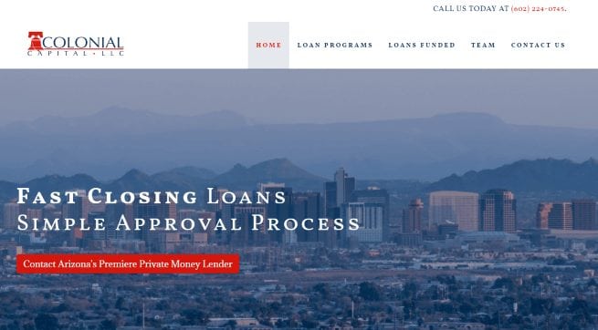 Colonial Capital Website Design