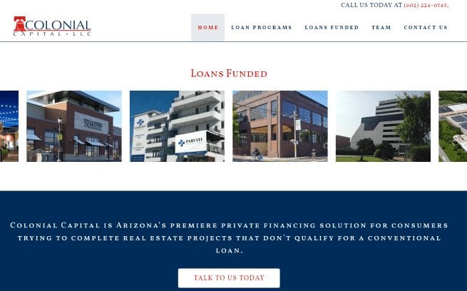 Colonial Capital Website Design