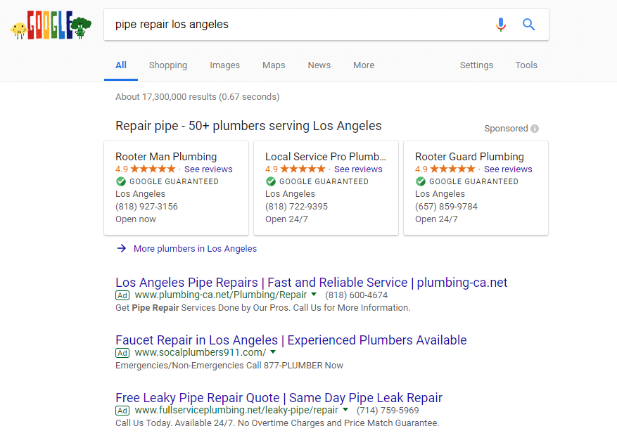 Leads>Clicks: How Local Services by Google is Revolutionizing Pay-Per-Click Advertising 3 local services by google examples