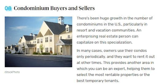 condominium real estate niche buyers