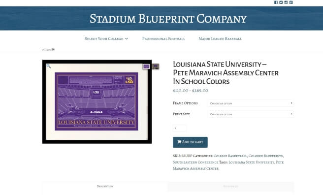 Stadium Blueprint Company Website