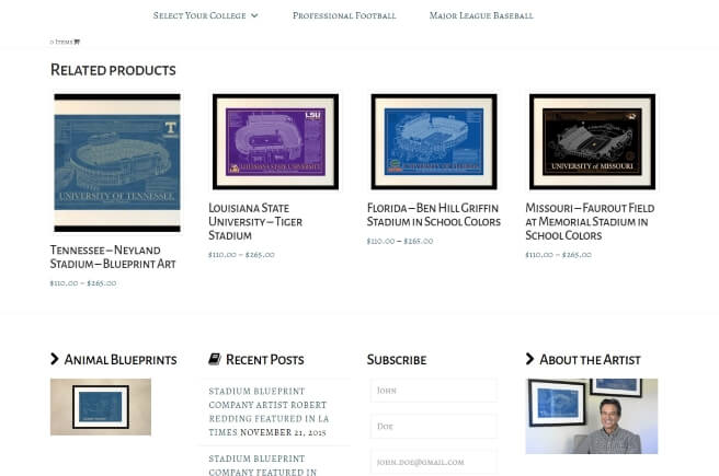 Stadium Blueprint Company Website