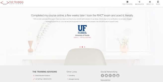 The Training Advisors Website Design and Development