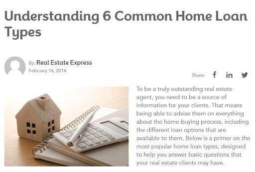 loan types real estate blogs