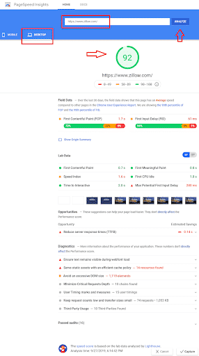 1-zillow-google-page-speed-test-site-desktop